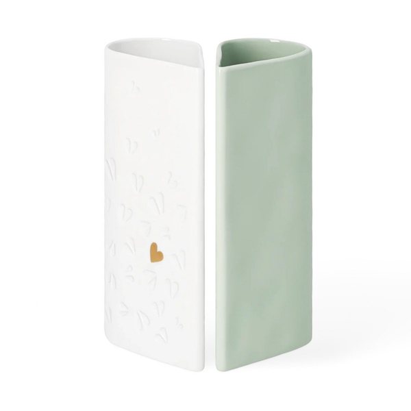 Räder Golden Heart Porcelain Vases, Set of 2